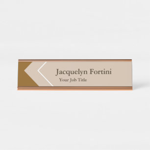 Plain Elegant Modern Minimalist Desk Name Plate