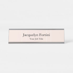 Plain Elegant Modern Minimalist Desk Name Plate