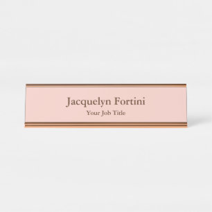 Plain Elegant Modern Minimalist Desk Name Plate
