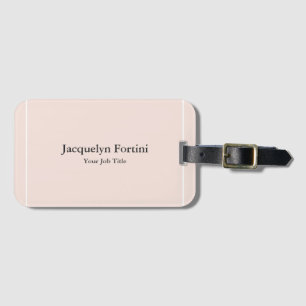 Plain Elegant Modern Minimalist Luggage Tag