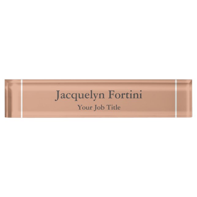 Plain Elegant Modern Minimalist Nameplate (Front)