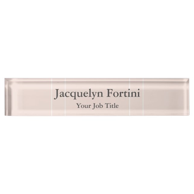 Plain Elegant Modern Minimalist Nameplate (Front)
