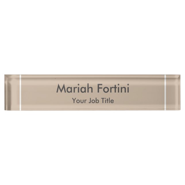 Plain Elegant Modern Minimalist Nameplate (Front)