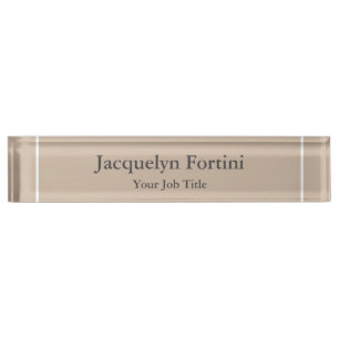 Plain Elegant Modern Minimalist Nameplate