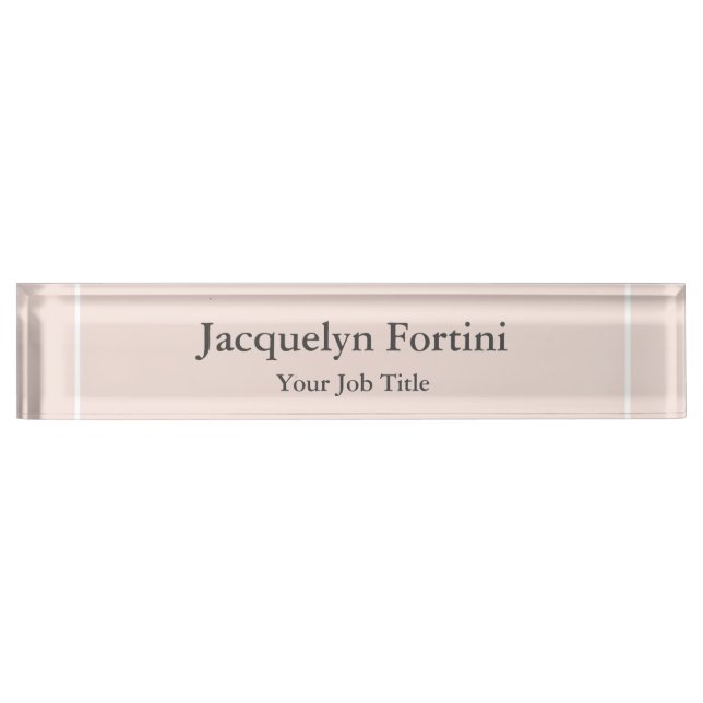 Plain Elegant Modern Minimalist Nameplate (Front)