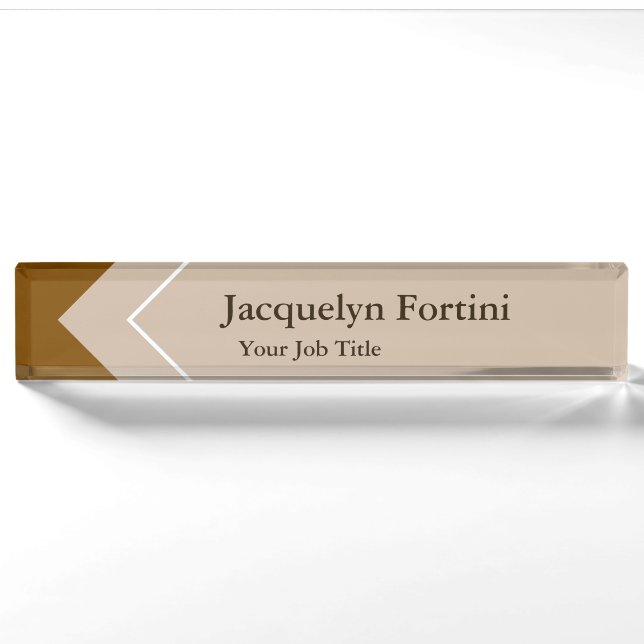 Plain Elegant Modern Minimalist Nameplate (Front)