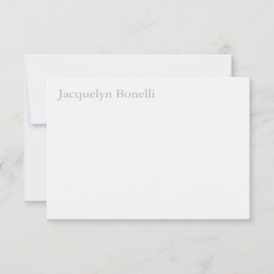 Plain Elegant Modern Minimalist Thank You Card