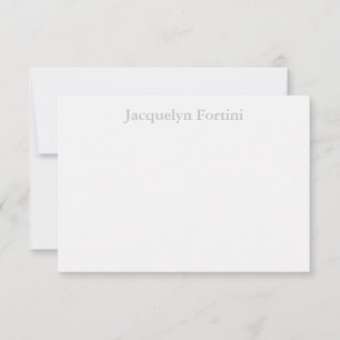 Plain Elegant Modern Minimalist Thank You Card