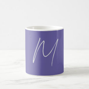 Plain Elegant Modern Own Name Monogram Coffee Mug