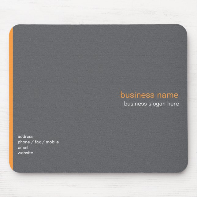 Plain Elegant Modern Simple Orange Stripe Mouse Pad (Front)
