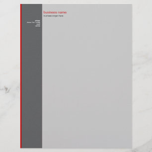 Plain Elegant Modern Simple Red Stripe Customized Letterhead