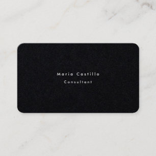 Plain Elegant Premium Black Minimalist Modern Business Card