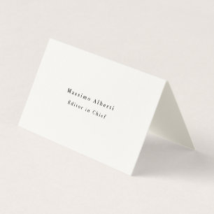 Plain Elegant Signature Cream Minimalist Modern Business Card