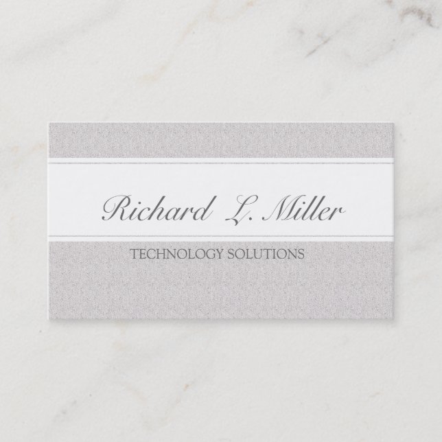 Plain Elegant Style Business Card (Front)