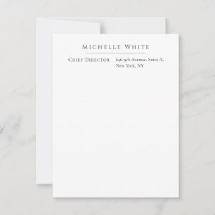 Plain Elegant White Professional Modern Card