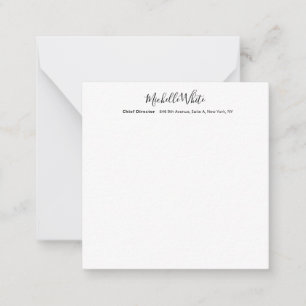  Plain Elegant White Professional Modern Card