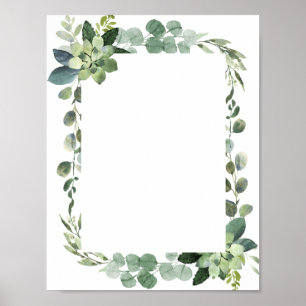Plain Eucalyptus Green Foliage  Poster