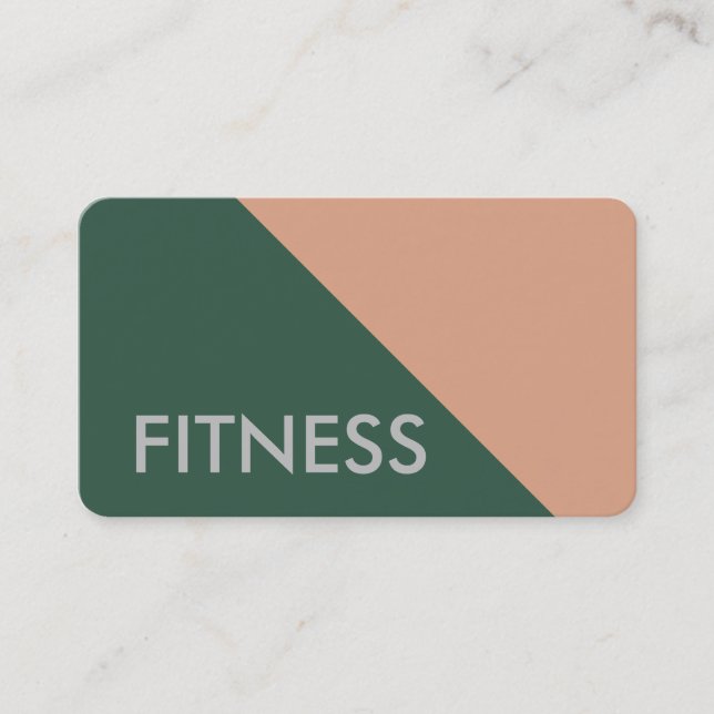Plain Fitness Modern Minimalist  Business Card (Front)