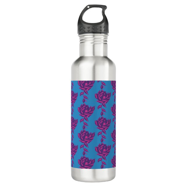 Plain Floral 710 Ml Water Bottle (Front)