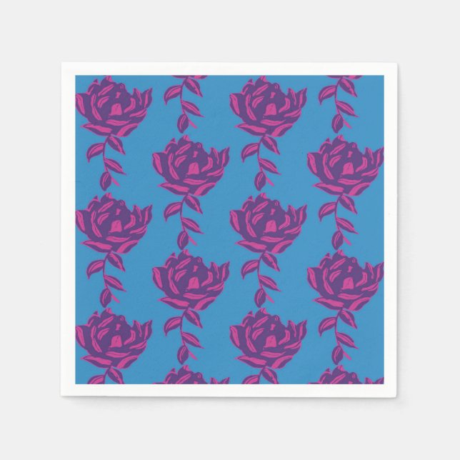 Plain Floral Napkin (Front)