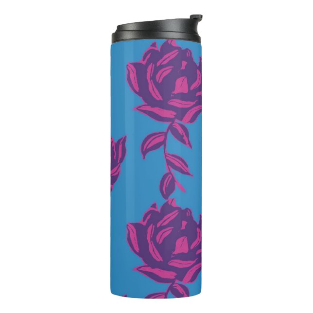 Plain Floral Thermal Tumbler (Rotated Left)