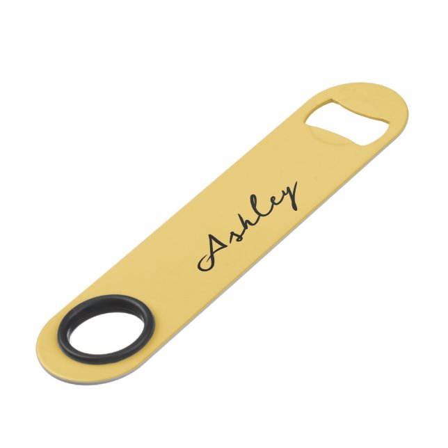 Plain gold script personalised (Front Angled)
