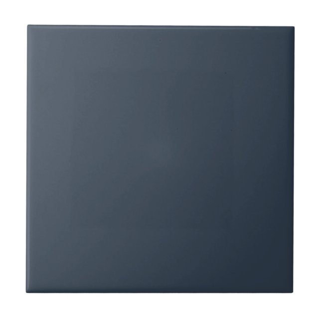 Plain Gray Blue Solid Color Tile (Front)