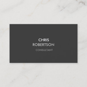 Plain Gray Stylish Attractive Business Card