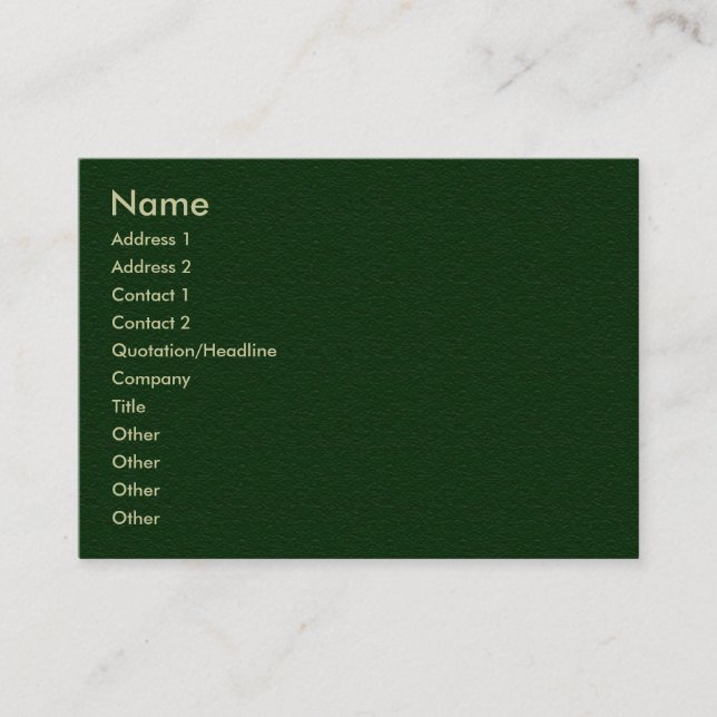 Plain Green Sandstone Profile Card (Front)