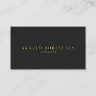 Plain Grey Gold Professional Business Card