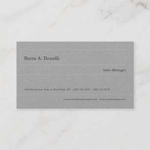 Plain Grey Minimalist Modern Business Card