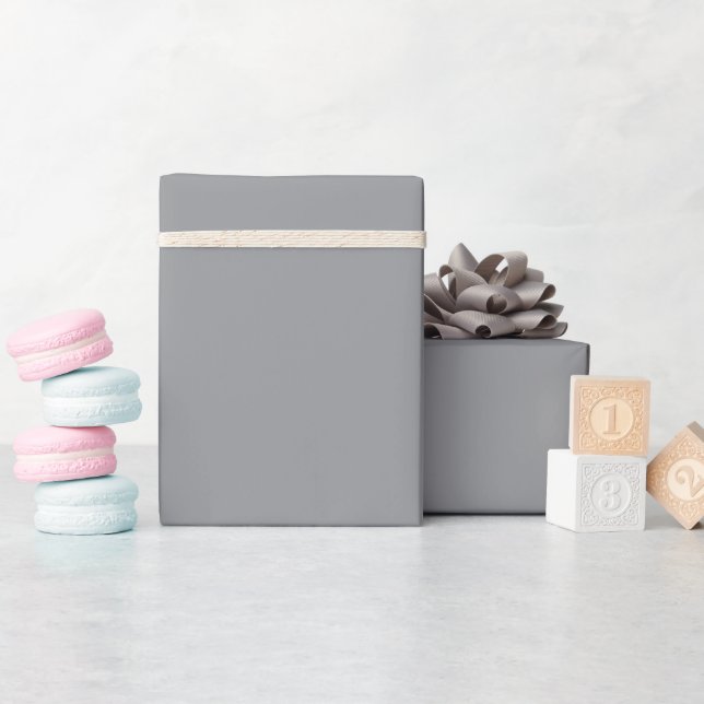 plain grey sheet of material partially unrolled wrapping paper (Baby Shower)