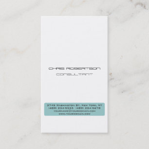 Plain Grey White Blue Attractive Business Card