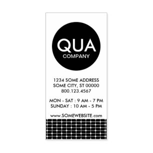 plain grids company business card rubber stamp