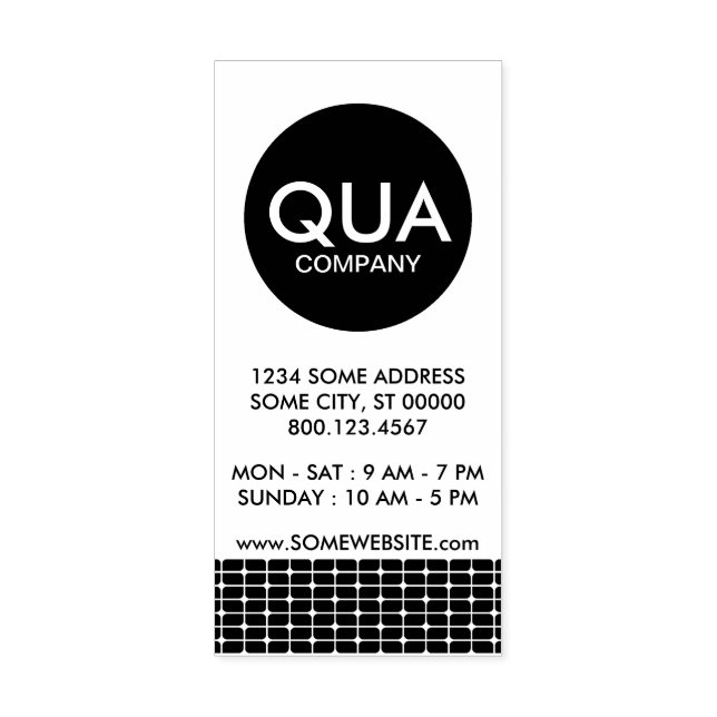 plain grids company business card rubber stamp (Imprint)