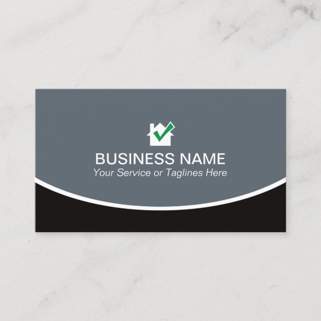 Plain Home Inspections Service Professional Business Card (Front)