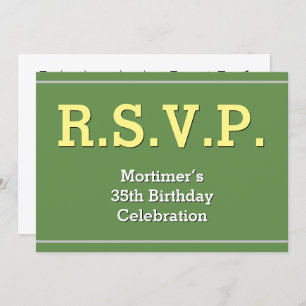 Plain & Humble "R.S.V.P." Card