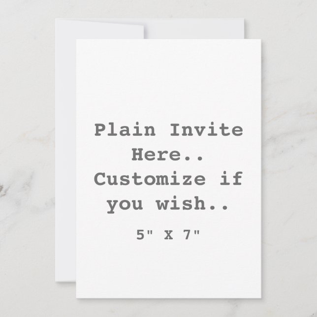 Plain Invite.. Invitation (Front)