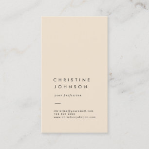 plain ivory business card