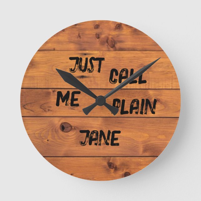 'Plain Jane' wall clock (Front)