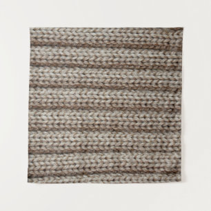Plain knitted fabric, brown texture. tapestry
