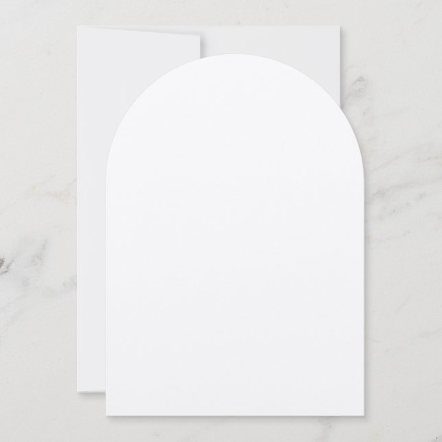 Plain Kraft Paper Arch Style Blank Sample Wedding Invitation (Front)