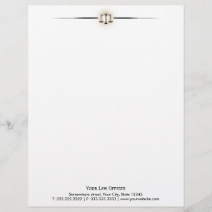 Plain Law Office Attorney Lawyer Professional Personalised Letterhead