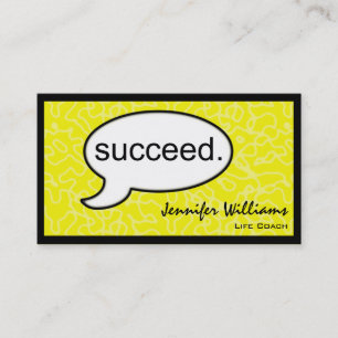 Plain Life Coach Succeed Modern Business Card