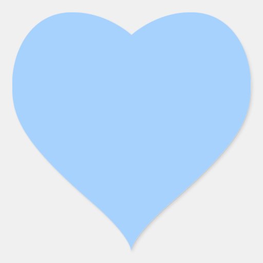 Plain Light Blue Background. Heart Stickers | Zazzle