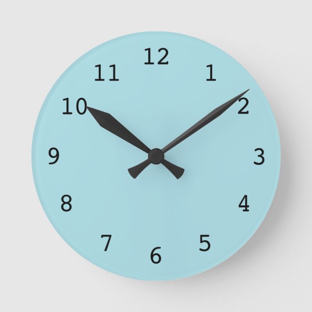Plain light blue clock (Front)