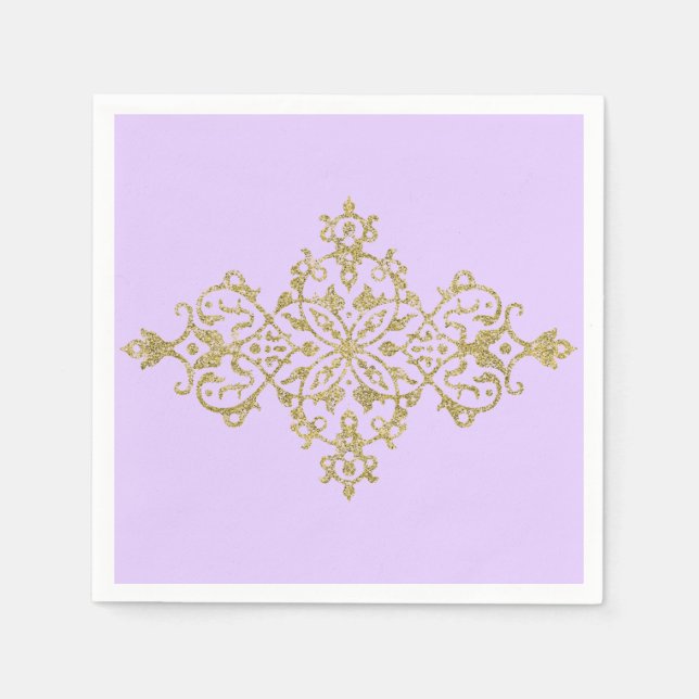 Plain Lilac Background Napkin (Front)