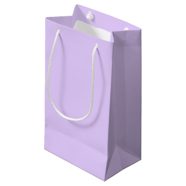 Plain Lilac Background Small Gift Bag (Front Angled)