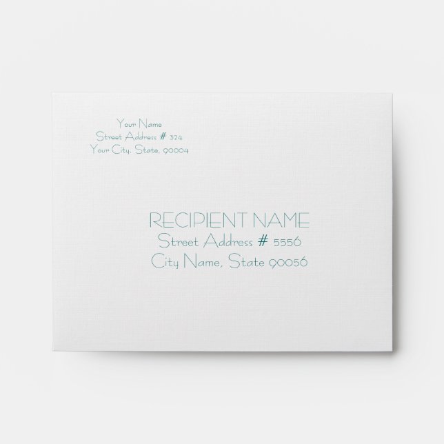 Plain Linen Envelope -Customisable Adreses (Front)