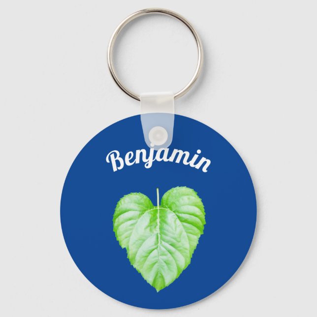 Plain lovely leaflet  key ring (Front)